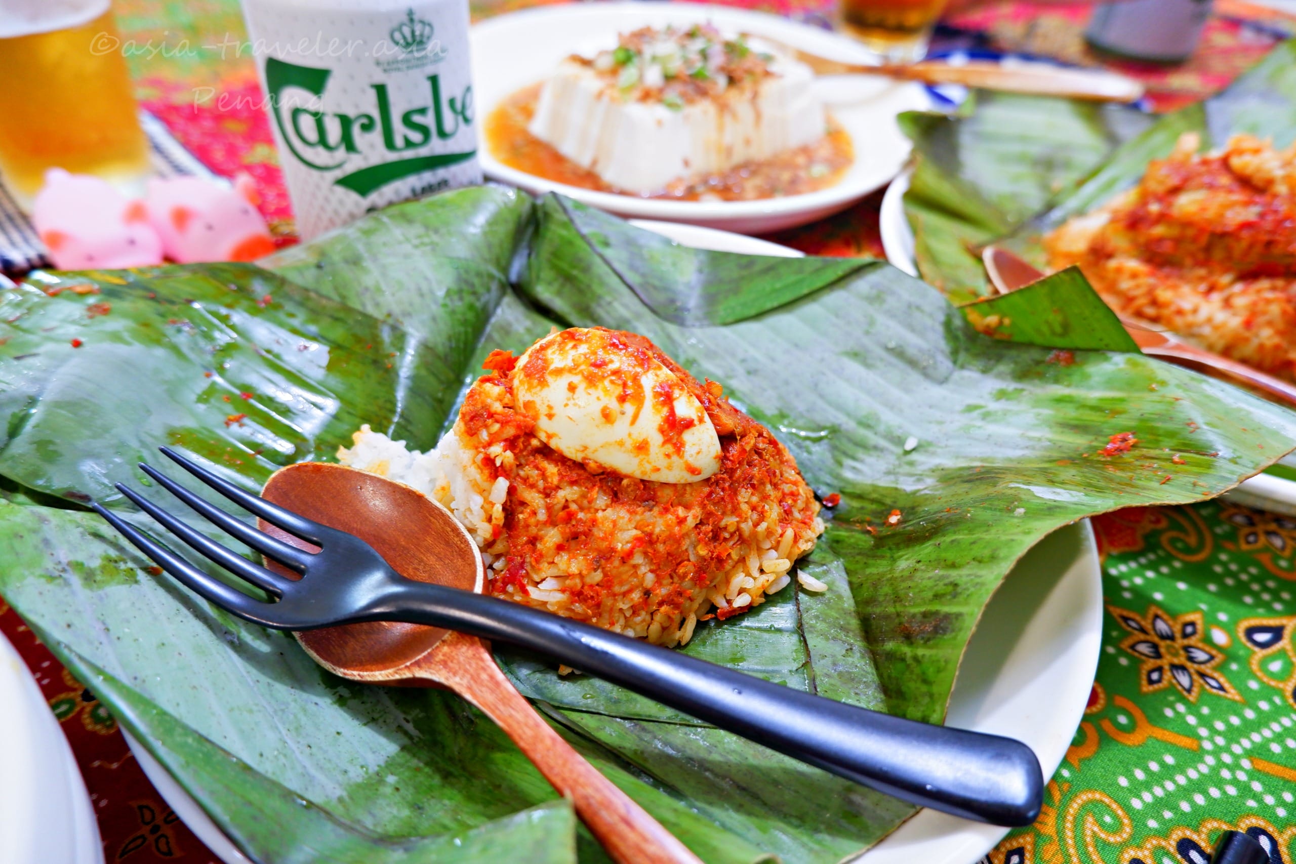 ペナン島 ビブグルマン　ナシレマバナナリーフ